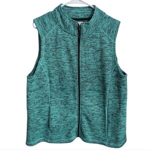 Victory Rugged Wear  Zip-Up Vest sz XL  Fleece Green NEW W-467